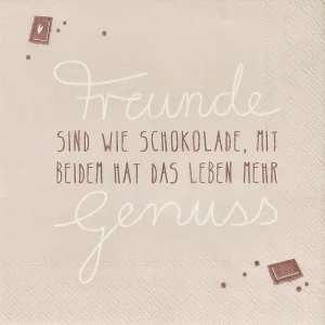 Cocktailservietten "Freunde sind wie Schokolade" - Räder