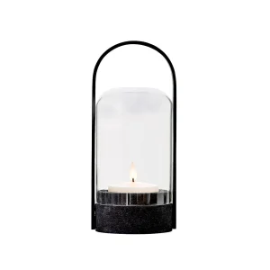 Tragbare USB Tischleuchte aus Holz & Kork | Candlelight | Black